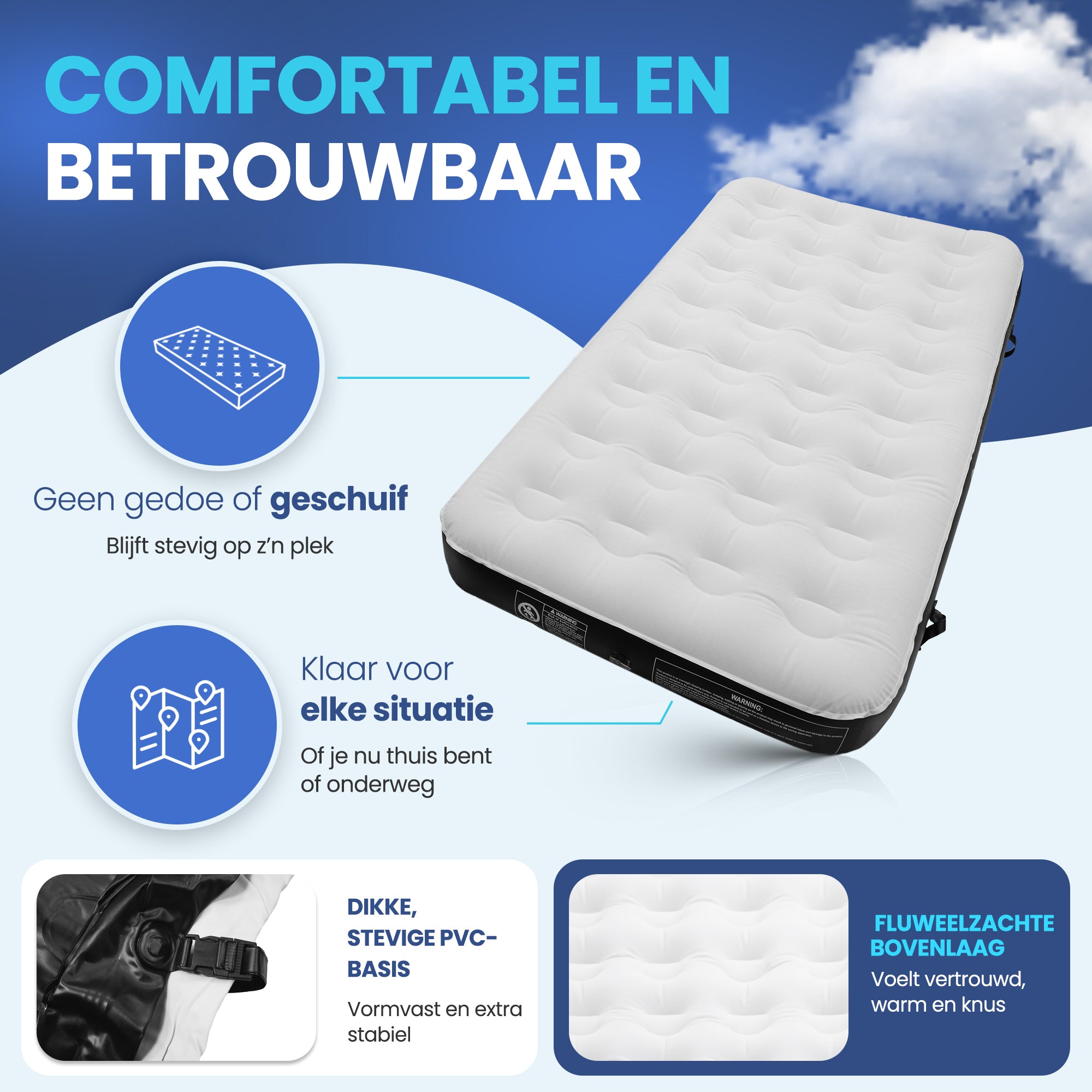 3in1 Twee 1 persoons luchtbedden - FLOAT Gemina