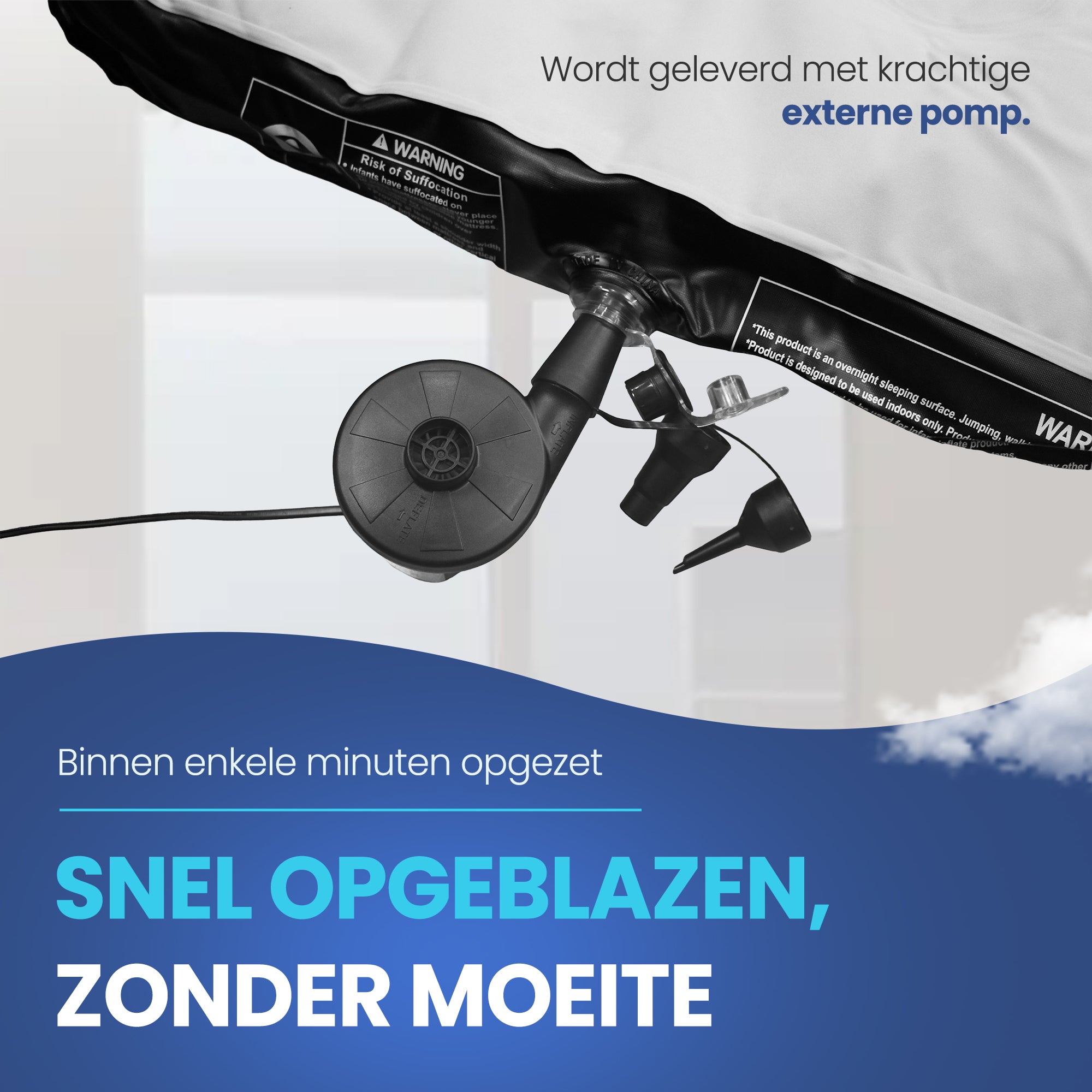 3in1 Twee 1 persoons luchtbedden - FLOAT Gemina