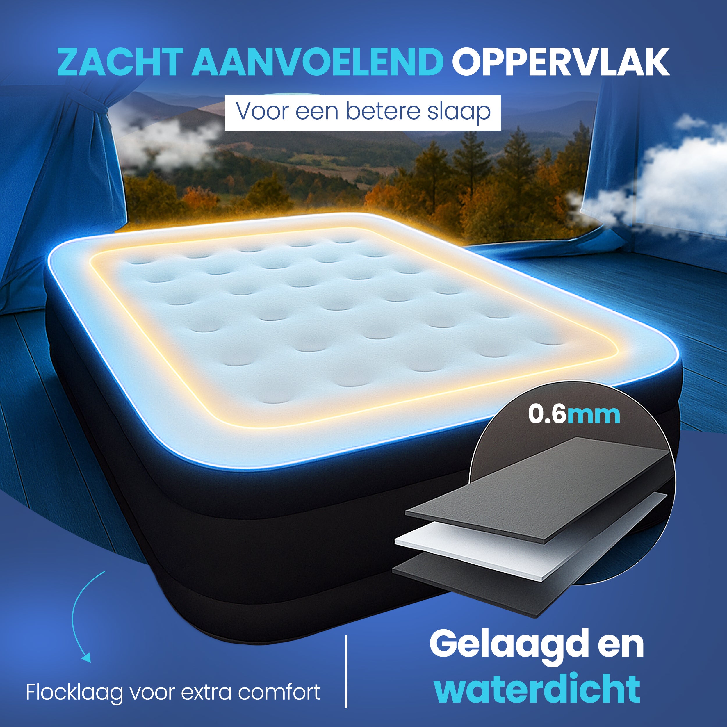 Twee persoons Luchtbed (203x152x45 cm) - FLOAT VersaVento