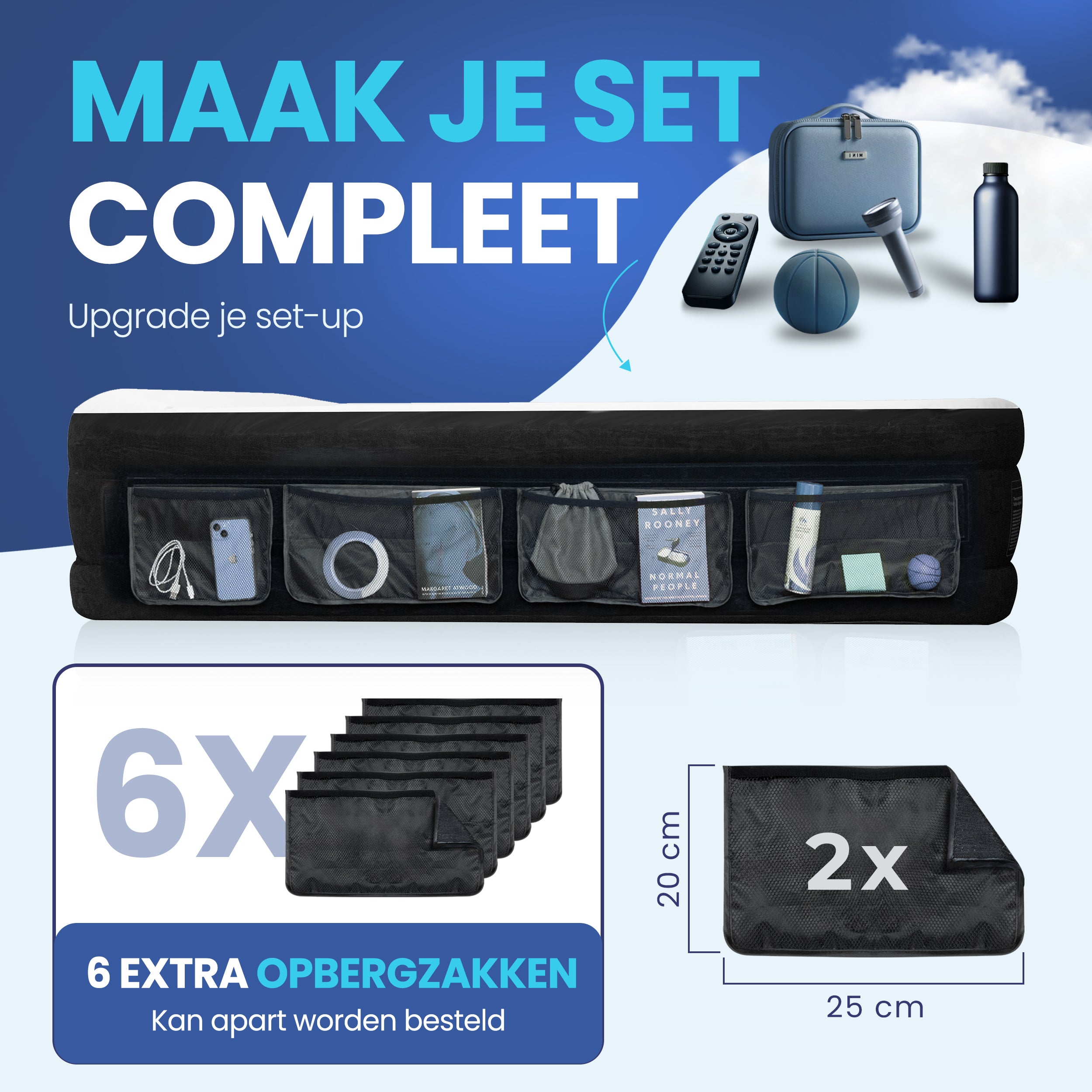 Twee persoons Luchtbed (203x152x45 cm) - FLOAT VersaVento