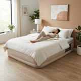 CloudSpring 2-Persoons Luchtbed + Foam Topper Queen - Beige