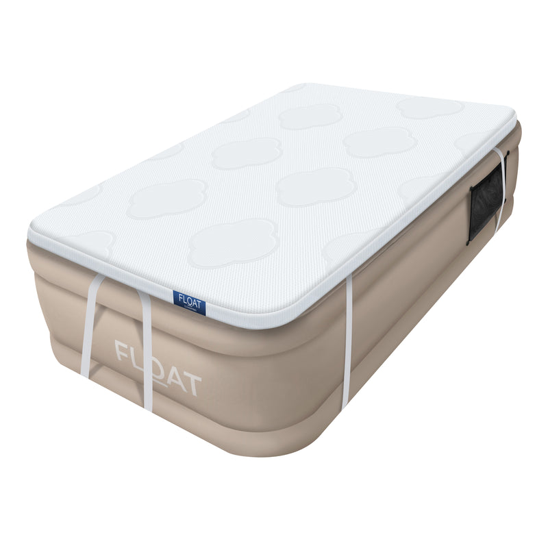 Eenpersoons luchtbed met foam topper
