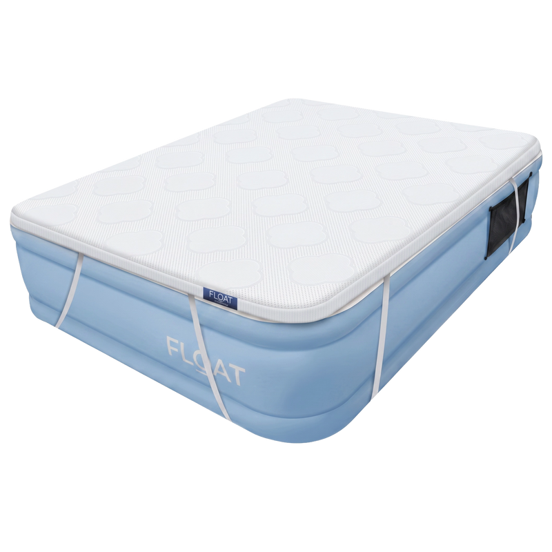 CloudSpring 2-Persoons Luchtbed + Foam Topper Queen - Blauw