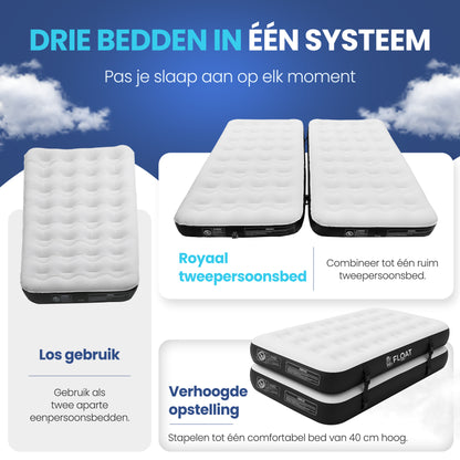 3in1 Twee 1 persoons luchtbedden - FLOAT Gemina